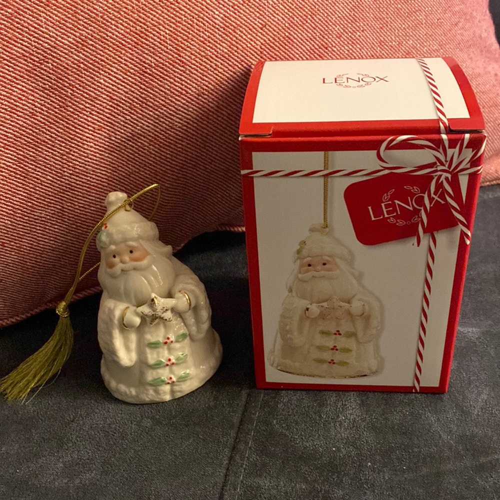 Still In Box LENOX 3.5” Holiday Cheer Santa Ornament